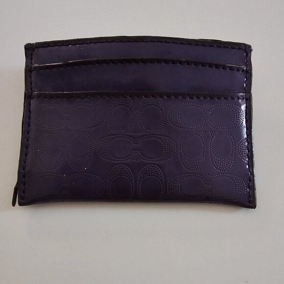 Purple Coach Card Holder - Picture 2 of 3